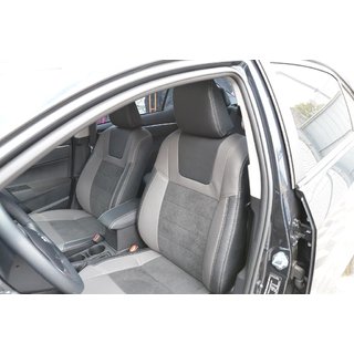 Авточехлы Elite (Эко-кожа с вставками Alcantara) Toyota Corolla 2013-2019 гг. фото 1