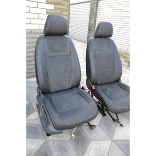 Авточехлы (заменители алькантары и кожи, Elite) Volkswagen Touareg 2010-2018 гг. фото 3