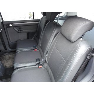 Авточехлы (Эко-кожа↗Ткань, Premium) Volkswagen Touran 2010-2015 гг. фото 2