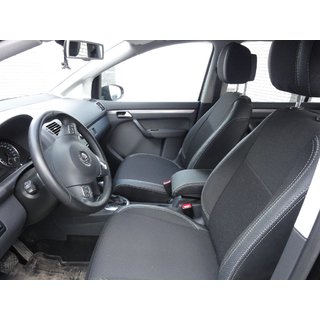 Авточехлы (Эко-кожа↗Ткань, Premium) Volkswagen Touran 2010-2015 гг. фото 1