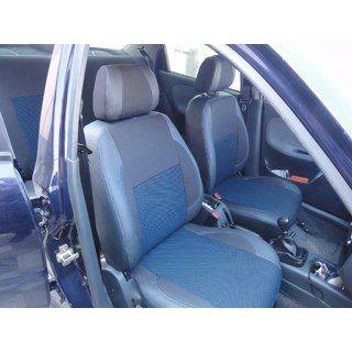 Авточехлы (ЭкоКожа+Ткань, Premium) Daewoo Lanos 1998-2017 гг. фото 4