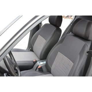 Авточехлы (ЭкоКожа+Ткань, Premium) Daewoo Lanos 1998-2017 гг. фото 1
