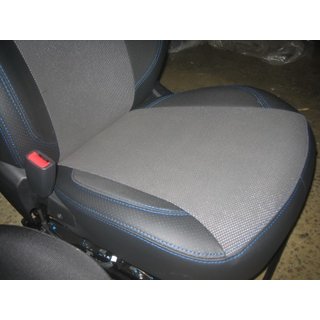 Авточехлы (Эко-кожа↗Ткань, Premium) Hyundai Accent 2011-2017 гг. фото 3