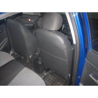 Авточехлы (Эко-кожа↗Ткань, Premium) Hyundai Accent 2011-2017 гг. фото 2