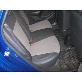 Авточехлы (Эко-кожа↗Ткань, Premium) Hyundai Accent 2011-2017 гг. фото 4