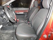 Hyundai Getz 2002- гг. Авточехлы (Эко-кожа+Ткань) фото 1