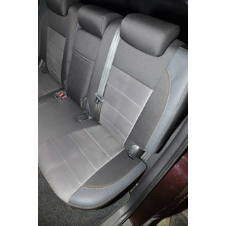 Авточехлы (Эко-кожа↗Ткань, Premium) Hyundai Santa Fe 2 2006-2012 гг. фото 1