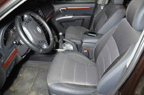 Hyundai Santa Fe 2 2006-2012 гг. Авточехлы (Эко-кожа↗Ткань, Premium) фото 4