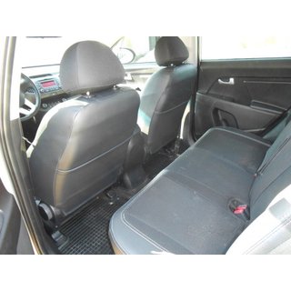 Авточехлы (Эко-кожа↗Ткань, Premium) Kia Sportage 2010-2015 гг. фото 1