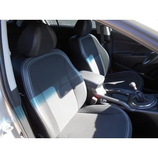 Авточехлы (Эко-кожа↗Ткань, Premium) Kia Sportage 2010-2015 гг. фото 2