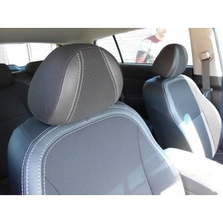 Авточехлы (Эко-кожа↗Ткань, Premium) Kia Sportage 2010-2015 гг. фото 4