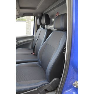 Авточехлы (Эко-кожа+Ткань, Premium) Mercedes Vito W639 2004-2014 гг. фото 2