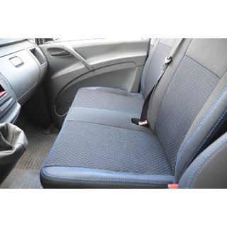 Авточехлы (Эко-кожа+Ткань, Premium) Mercedes Vito W639 2004-2014 гг. фото 3