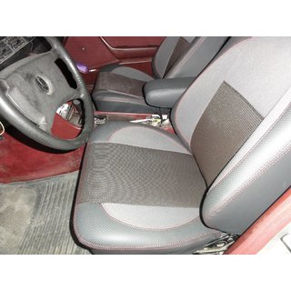 Авточехлы (Эко-кожа↗Ткань, Premium) Mercedes E-сlass W124 1984-1997 гг. фото 2