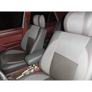 Авточехлы (Эко-кожа↗Ткань, Premium) Mercedes E-сlass W124 1984-1997 гг. фото 3