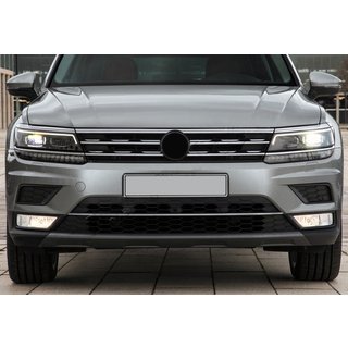 Volkswagen Tiguan 2016-2020 Накладка на передний бампер (нерж)