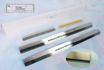 Lada Priora 2007-2018 гг. Накладки на пороги Natanika Standard (4 шт, нержавейка) фото 1