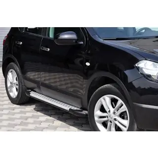 Боковые Подножки Тип X5 (2 шт., Алюминиевый Профиль) Chery Tiggo 1 2005-2016 гг. фото 1