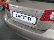 Chevrolet Lacetti 2003-2024 гг. Накладка на задний бампер Natanika (нержавейка) фото 1