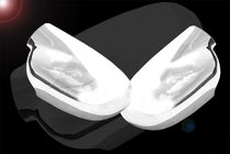 Chevrolet Aveo T200 2002-2008 гг. Накладки на зеркала (2 шт, пластик) фото 1