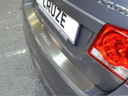 Chevrolet Cruze 2009-2015 гг. Накладка на задний бампер Nataniko (нержавейка) фото 1