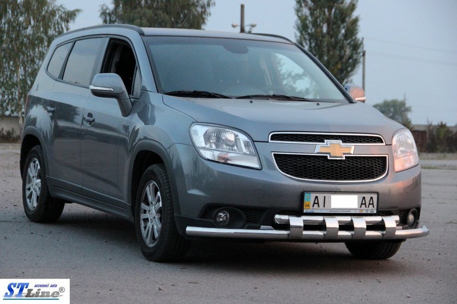 Chevrolet Orlando 2010-2018 гг. Передняя защита ST015 (нержавейка) Фото 3