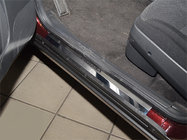 Lada Priora 2007-2018 гг. Накладки на пороги Natanika Premium (4 шт, нержавейка) фото 1