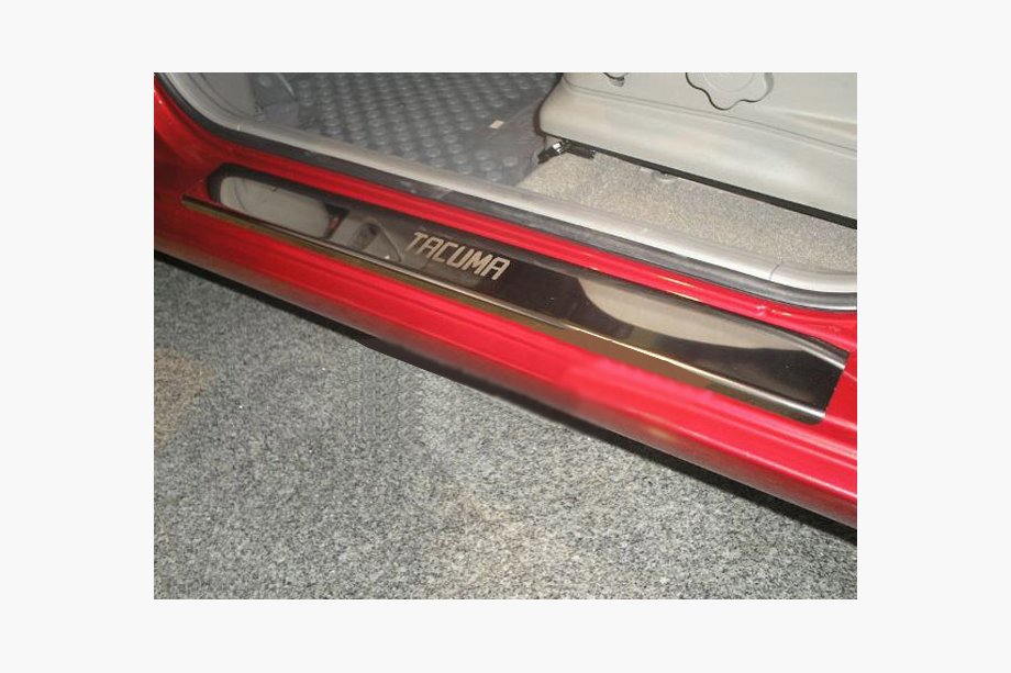 Chevrolet Tacuma/Rezzo 2000-2008 гг. Накладки на пороги Natanika Premium из нержавеющей стали (4 шт.) Image