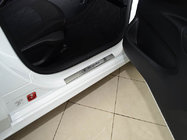 Citroen C-Elysee 2013-2022 гг. Накладки на пороги Nataniko (4 шт, нержавейка) фото 1