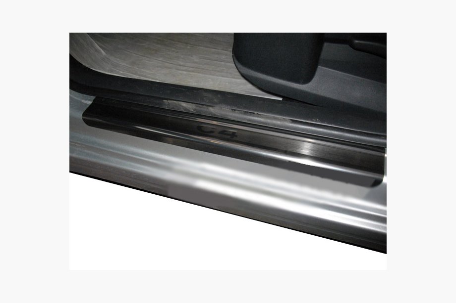 Citroen C-4 Picasso 2006-2013 гг. Накладки на пороги Natanko Premium (4 шт, нержавейка) Image