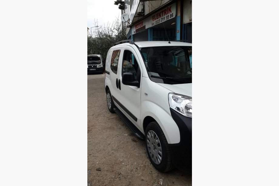 Fiat Fiorino/Qubo 2008-2024 гг. Боковые Подножки Rainbow Black (2 шт, Алюминиевый Профиль) Фото 8