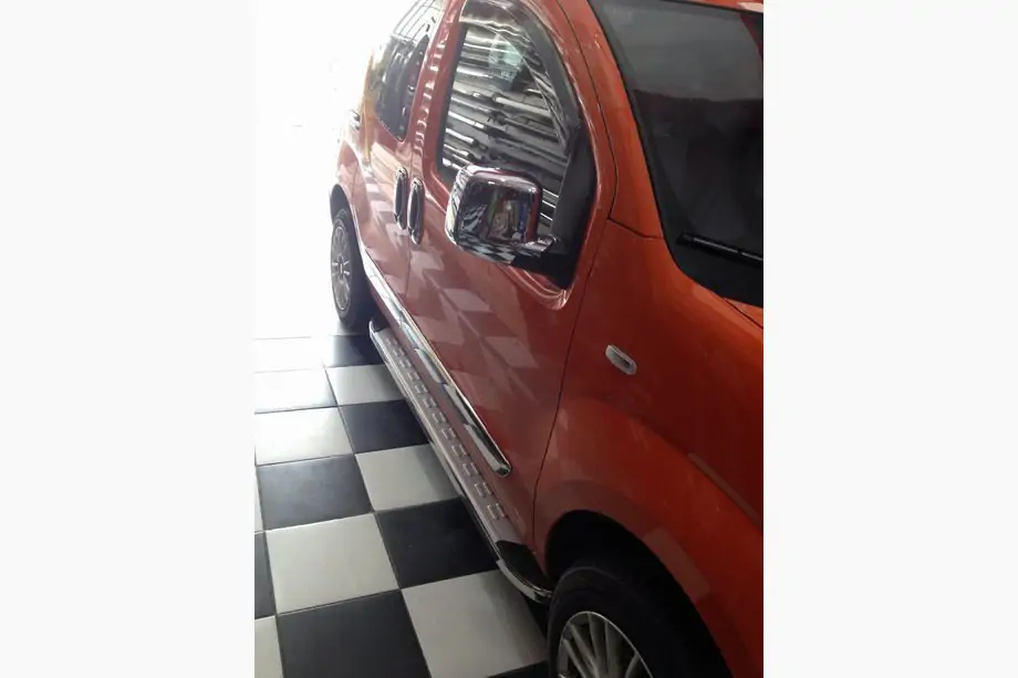Peugeot Bipper 2008-2017 гг. Боковые Подножки MsLine Omsa (2 шт, Алюминий) Image