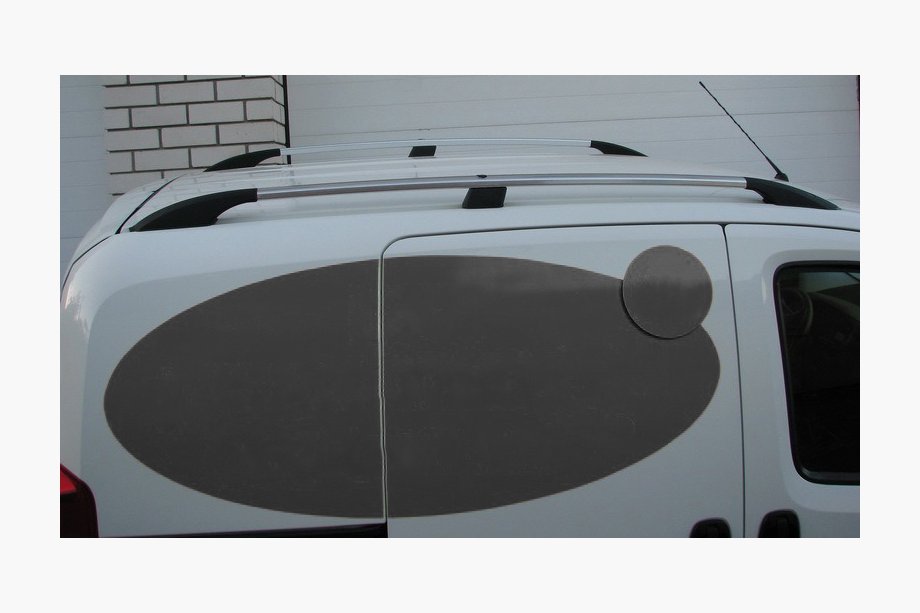 Fiat Fiorino/Qubo 2008-2024 гг. Рейлинги, цвет Хром Пластиковые ножки Image