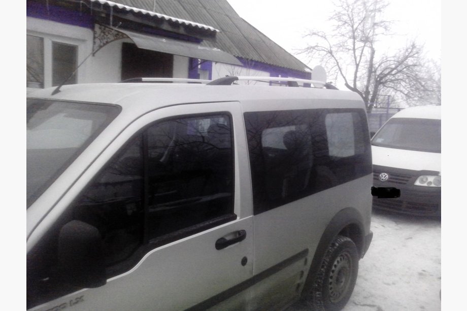 Ford Connect 2002–2006 гг. Хромированные Рейлинги Макси база, металлические ножки Фото 3