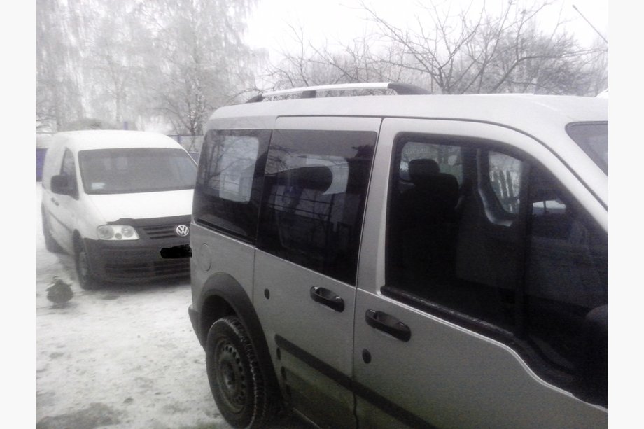 Ford Connect 2002–2006 гг. Хромированные Рейлинги Макси база, металлические ножки Фото 4