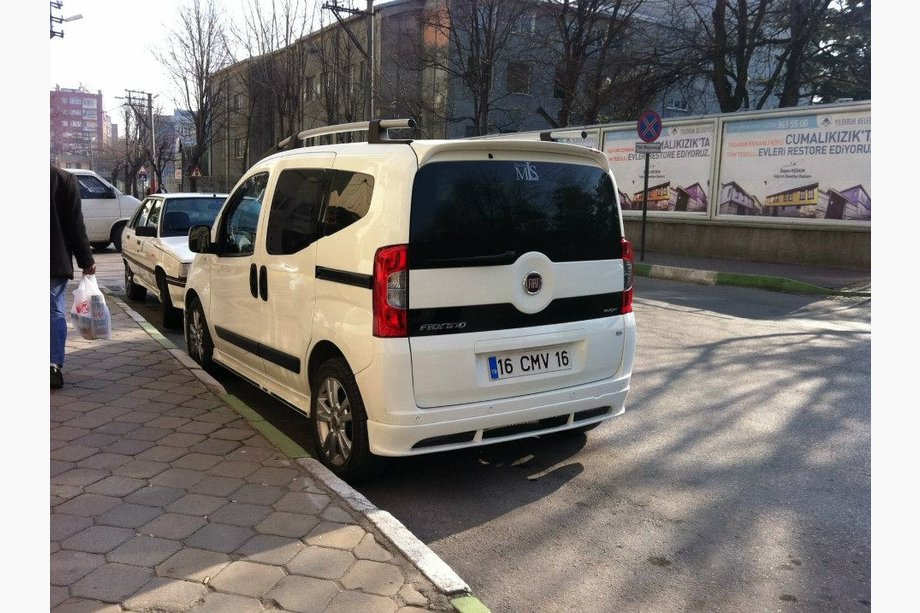 Fiat Fiorino/Qubo 2008-2024 гг. Накладка на задний бампер Emotion (грунт под покраску) Фото 4