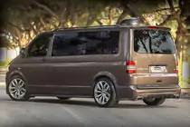 Volkswagen T5 Multivan 2003–2010 гг. Накладка на задний бампер Sport 2 (грунтованная под покраску) фото 2