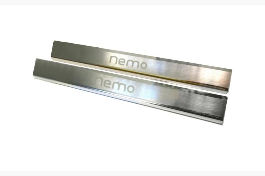 Citroen Nemo 2007-2017 гг. Накладки на пороги Natanko (нержавейка) Image