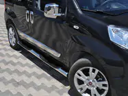 Citroen Nemo 2007-2017 гг. Боковые трубы (2 шт., нержавейка) Ø60, с пластиковыми заглушками фото 1