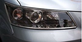 Hyundai Sonata NF 2004-2009 гг. Накладки на фары 2005-2008 (2 шт., пластик) фото 1