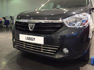 Renault Lodgy 2013-2022 гг. Решетка бампера нержавейка фото 6