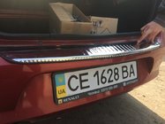 Dacia Logan I 2008-2012 гг. Накладка на задний бампер Carmos нержавейка фото 2