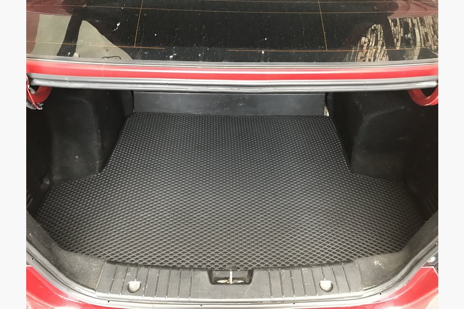 Chevrolet Aveo T200 2002-2008 гг. Коврик багажника (EVA, Черный) Image