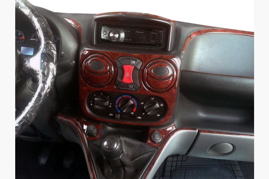 Fiat Doblo 2005↗ накладки на панель цвет алюминий Image