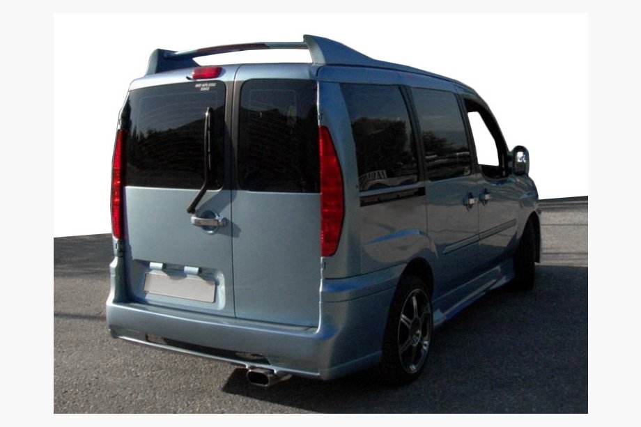 Fiat Doblo I 2001-2005 гг. Рейлинги с спойлером HRV-type (грунтованные под покраску) Image