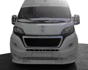 Fiat Ducato 2006-2025 гг. Передняя накладка 2014↗︎ (узкая с LED, под покраску) фото 1