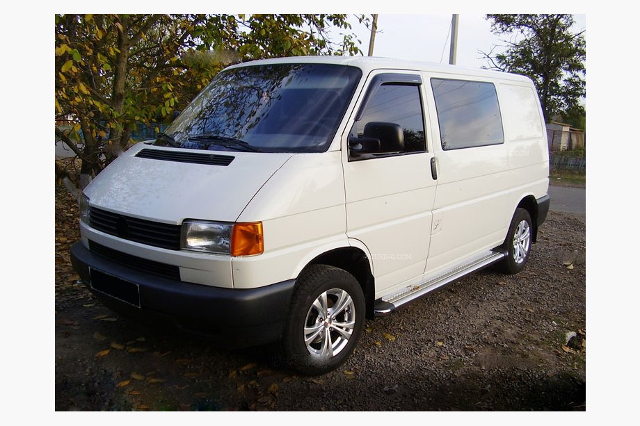 Volkswagen T4 Transporter 1990-2003 гг. Боковые Подножки KB002 d60мм (2 шт., нержавейка) Фото 2