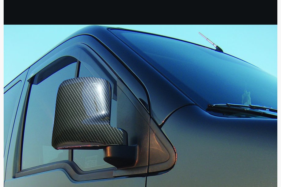 Ford Connect 2006-2009 гг. Накладки на зеркала под карбон (2 шт., пластик) Image