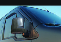 Ford Connect 2006-2009 гг. Накладки на зеркала под карбон (2 шт., пластик) фото 1