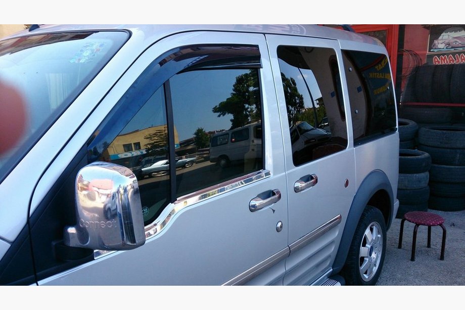 Ford Connect 2006–2009 гг. Наружные молдинги окон (2 шт., нержавейка) Фото 2